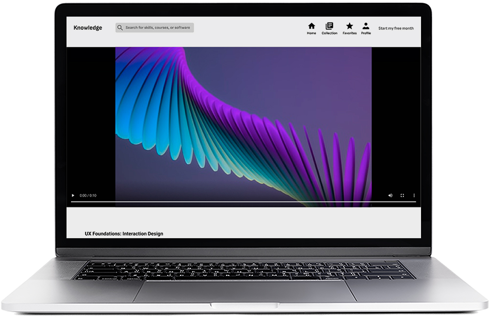 Knowledge Mockups - Desktop (Responsive Design) - Video Playback