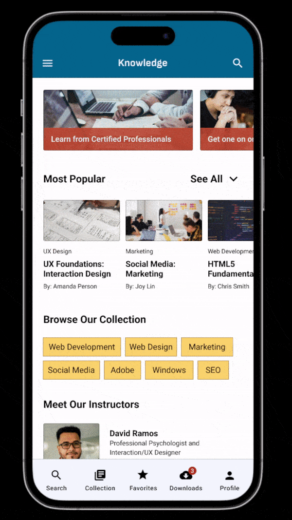 Knowledge - Mobile App Animation