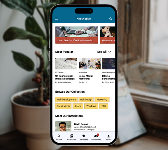 Knowledge - Mobile App & Responsive Website